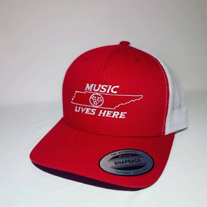 Tennessee “Music Lives Here” Trucker SnapBack Hat