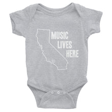 California "MUSIC LIVES HERE" Baby Onesie