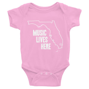 Florida "MUSIC LIVES HERE" Baby Onesie