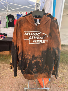 *Bleachin Tees* Nebraska “Music Lives Here” Hoodie (Omaha Stock)