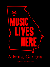 Georgia “MUSIC LIVES HERE” Stickers