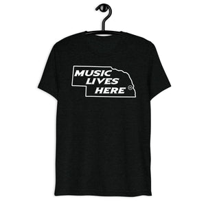 Nebraska "MUSIC LIVES HERE" Men's Triblend T-Shirt