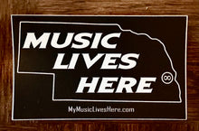 Nebraska “MUSIC LIVES HERE” Sticker