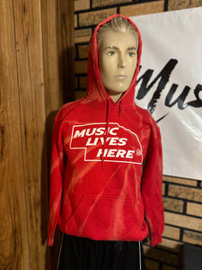 *Bleachin Tees* Nebraska “Music Lives Here” Hoodie (Omaha Stock)