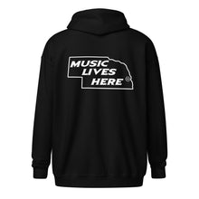 Nebraska "MUSIC LIVES HERE" Heavy blend zip hoodie