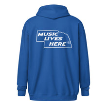 Nebraska "MUSIC LIVES HERE" Heavy blend zip hoodie