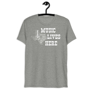 Texas "MUSIC LIVES HERE" Triblend T-shirt