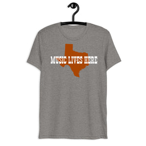 Texas Western "MUSIC LIVES HERE" Triblend T-shirt