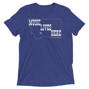 Montana "MUSIC LIVES HERE" Men's Triblend Tshirt
