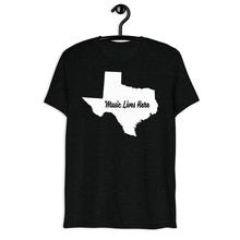 Texas "MUSIC LIVES HERE" Premium Triblend Short sleeve t-shirt