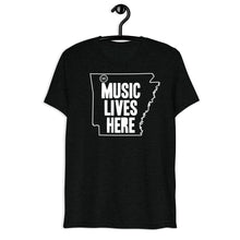 Arkansas "MUSIC LIVES HERE" Men's Triblend Tshirt