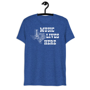 Texas "MUSIC LIVES HERE" Triblend T-shirt