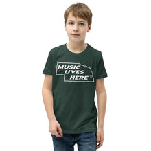Nebraska "MUSIC LIVES HERE" Youth Short Sleeve T-Shirt