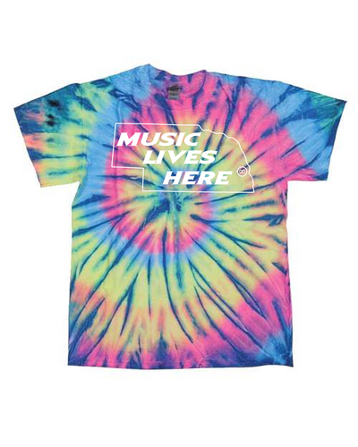 Nebraska - Tie Dye “MUSIC LIVES HERE
