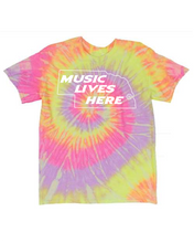 Nebraska - Tie Dye “MUSIC LIVES HERE" Men's Tie Dye T-Shirt