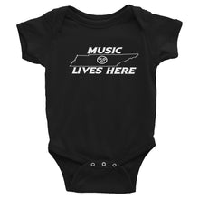 Tennessee "MUSIC LIVES HERE" Baby Onesie