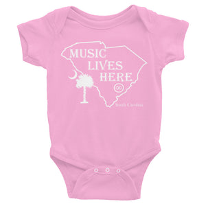 South Carolina "MUSIC LIVES HERE" Baby Onesie
