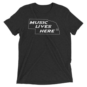 Nebraska "MUSIC LIVES HERE" Men's 50/50 T-Shirt