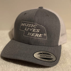 Nebraska “Music Lives Here” Trucker SnapBack Hat