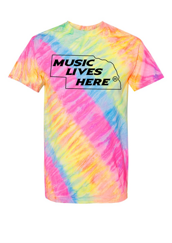 Nebraska Dayglo Tie Dye 