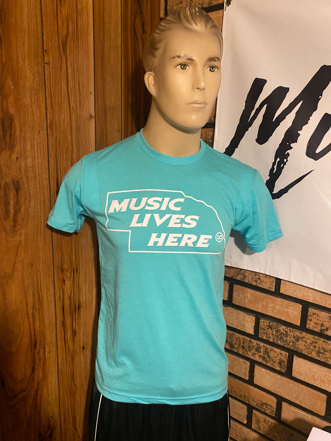 Nebraska Teal “Music Lives Here” Men’s Triblend T-Shirt