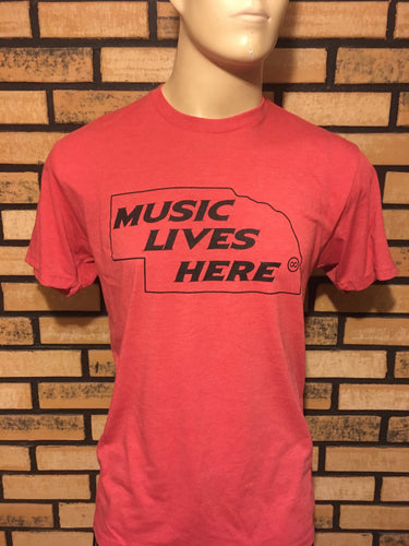 Nebraska “Music Lives Here” Men’s Triblend T-Shirt