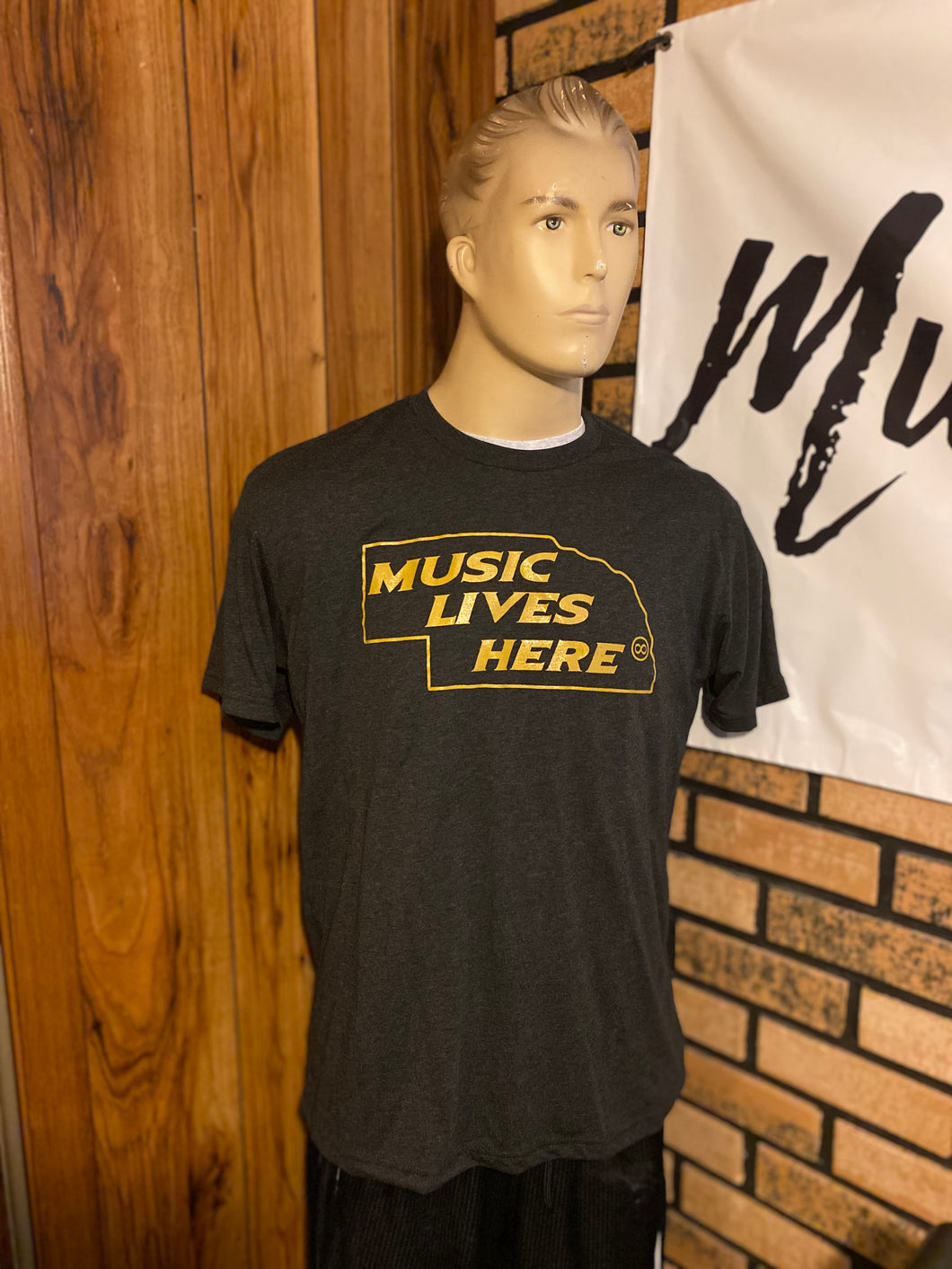 Nebraska Black/Gold “Music Lives Here” Men’s Triblend T-Shirt