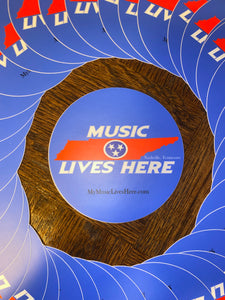 Tennessee “MUSIC LIVES HERE” Circle Stickers