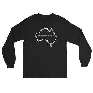 Australia "MUSIC LIVES HERE" Men's Long Sleeve T-Shirt