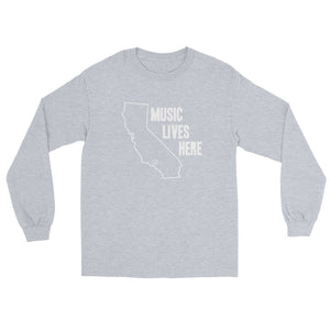 California "MUSIC LIVES HERE" Long Sleeve T-Shirt