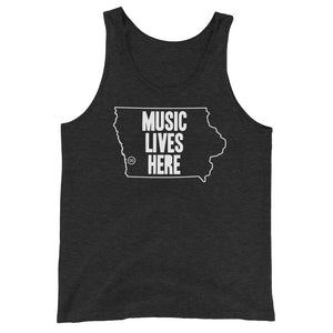 Iowa "MUSIC LIVES HERE" Men's Tank Top