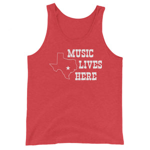 Texas Star "MUSIC LIVES HERE" Triblend Tank Top