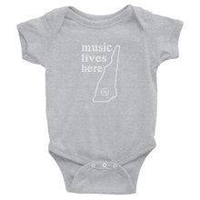 New Hampshire "MUSIC LIVES HERE" Baby Onesie