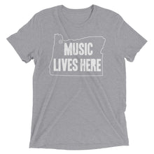 Oregon "MUSIC LIVES HERE" Men's Triblend Tshirt