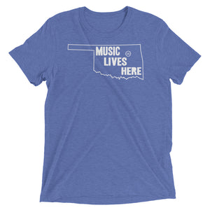 Oklahoma "MUSIC LIVES HERE" Men's Triblend Tshirt