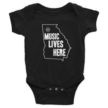 Georgia "MUSIC LIVES HERE" Baby Onesie
