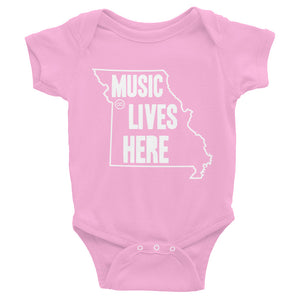 Missouri "MUSIC LIVES HERE" Baby Onesie