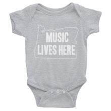 Oregon "MUSIC LIVES HERE" Baby Onesie