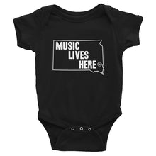 South Dakota "MUSIC LIVES HERE" Baby Onesie