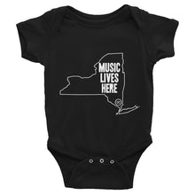 New York "MUSIC LIVES HERE" Baby Onesie