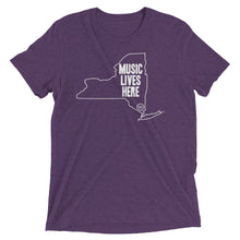 New York "MUSIC LIVES HERE" Men's Triblend Tshirt
