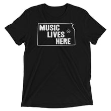 Kansas "MUSIC LIVES HERE" Men's Triblend Tshirt