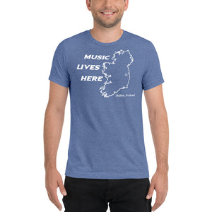 Ireland "MUSIC LIVES HERE" Men's Triblend T-Shirt