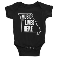 Missouri "MUSIC LIVES HERE" Baby Onesie
