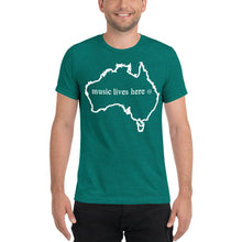 Australia "MUSIC LIVES HERE" Men's Triblend T-Shirt