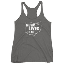 Ohio "MUSIC LIVES HERE" Women's Triblend Racerback Tank