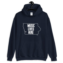 Iowa "MUSIC LIVES HERE" Men's Hooded Sweatshirt