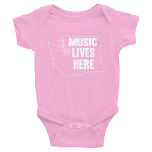 Washington "MUSIC LIVES HERE" Baby Onesie