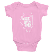 Illinois "MUSIC LIVES HERE" Baby Onesie