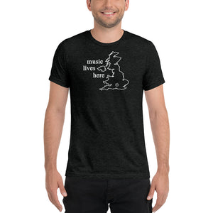 London "MUSIC LIVES HERE" Men's Triblend T-Shirt